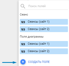 Создание поля в Google Data Studio